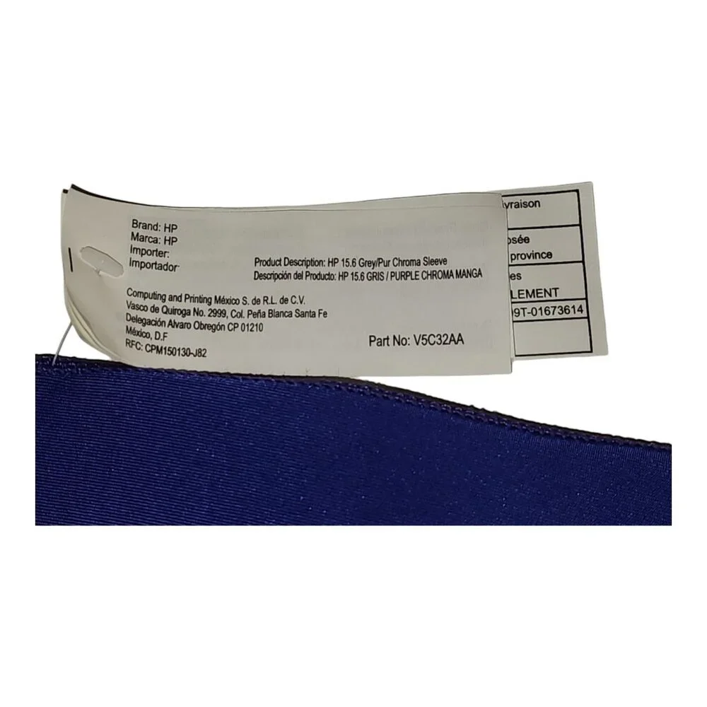Blue HP Laptop Protector Sleeve 100% Polyester V5C32AA 15